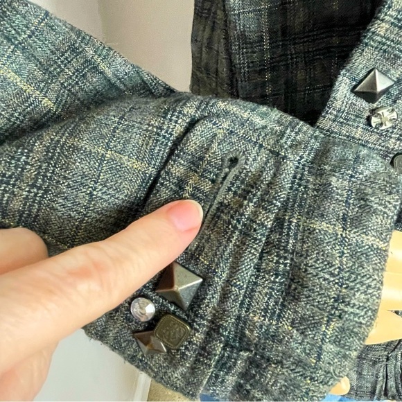 BKE Military-Style Bomber Jacket – Gray & Yellow  Size: Small - Picture 11 of 14